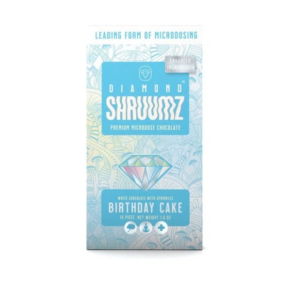 Diamond Shruumz Birthday Cake  Mushroom Chocolate Bar 1pk